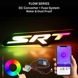 Flow Series SRT RGBW LED Badge Emblem Logo / Dodge Charger / Challenger / Chrysler / JEEP