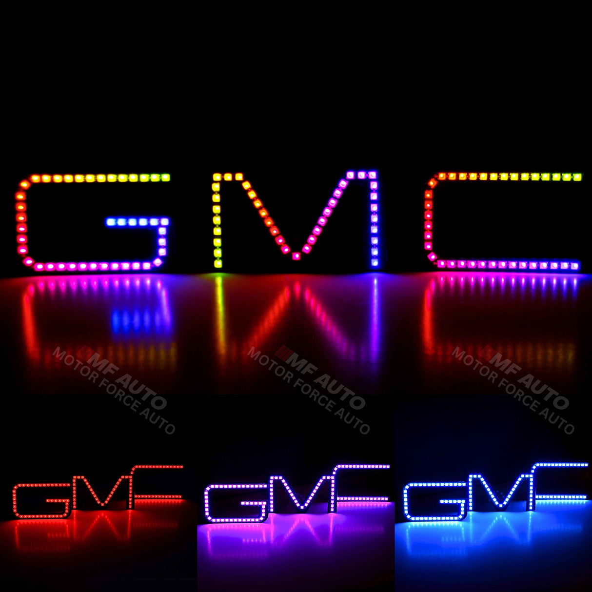 2007-2024 GMC Sierra Flow Series RGBW Multicolor LED BADGE EMBLEM LOGO