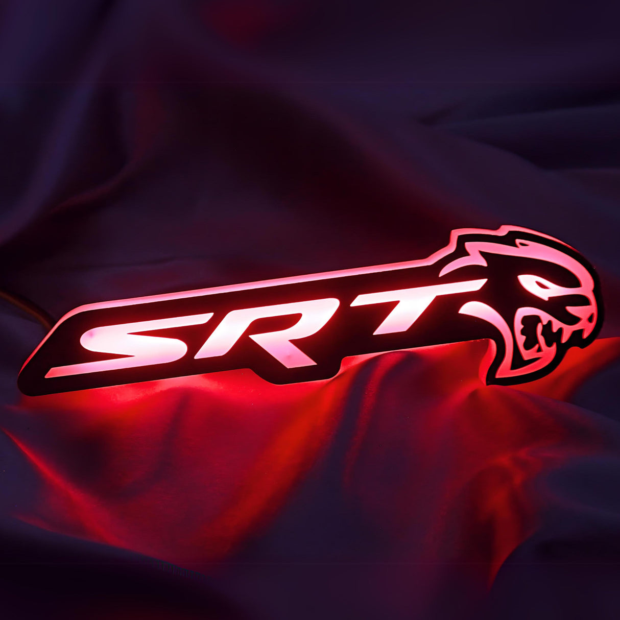 Multicolor SRT Hellcat Style RGB LED Emblem Grille Badge