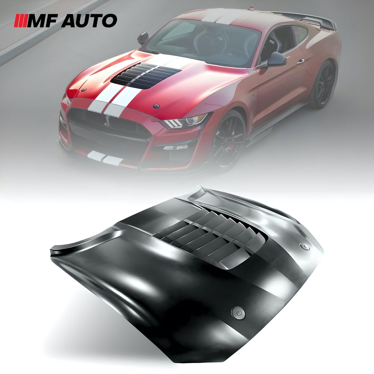 2018-2023 Ford GT500 Style with Air Vent Scoop Aluminum Hood