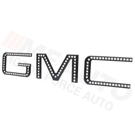 Smartphone app interface to control the GMC Sierra Flow Series LED Emblem lighting.