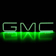 Weather-resistant design of the GMC Sierra Flow Series RGBW LED Emblem, perfect for all conditions.